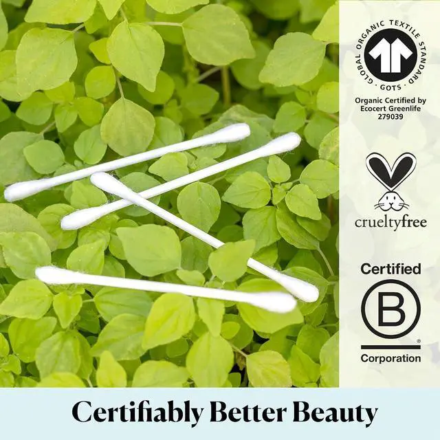 Alt view image 5 of 6 - Sky Organics Organic Cotton Swabs 500 Ct, 100% Pure, Natural, Chlorine-Free