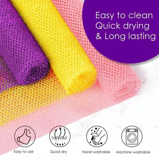 Alt view image 7 of 7 - African Exfoliating Net Sponge, 2 Pack Bath Scrubber for Shower