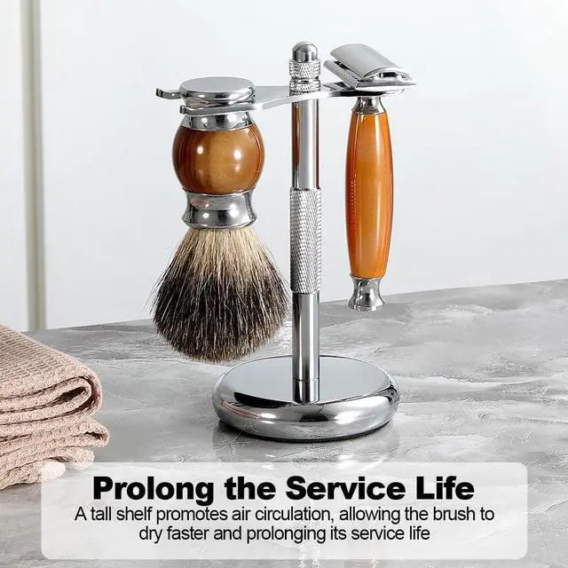 Alt view image 5 of 7 - Safety Razor Stand, Razor Holder for Men Shaving Brush Stand