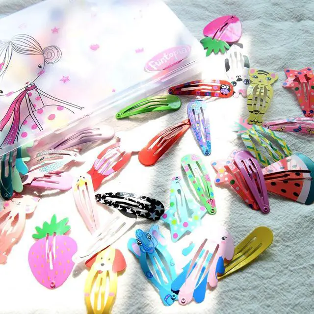 Alt view image 4 of 7 - Hair Clips for Girls, Funtopia 100Pcs Snap Barrettes for Kids Teens Women
