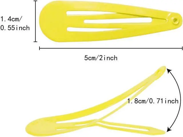 Alt view image 5 of 6 - 120 Pcs Funtopia 2 Inch Candy Color Barrettes and Non-Slip Metal Snap Hair Accessories for Kids, Teens, and Women (40 Assorted Colors)
