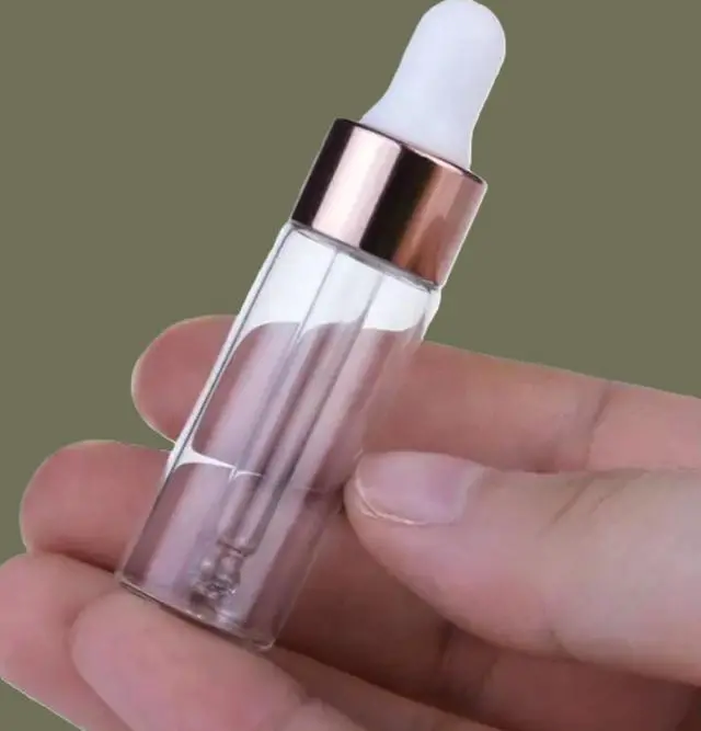Alt view image 2 of 7 - Eye Dropper Bottle Rose for Essential Oils, 4pcs of 1-5ml Glass with Eye Droppers, Leak Proof Travel