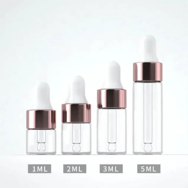 Alt view image 6 of 7 - Eye Dropper Bottle Rose for Essential Oils, 4pcs of 1-5ml Glass with Eye Droppers, Leak Proof Travel
