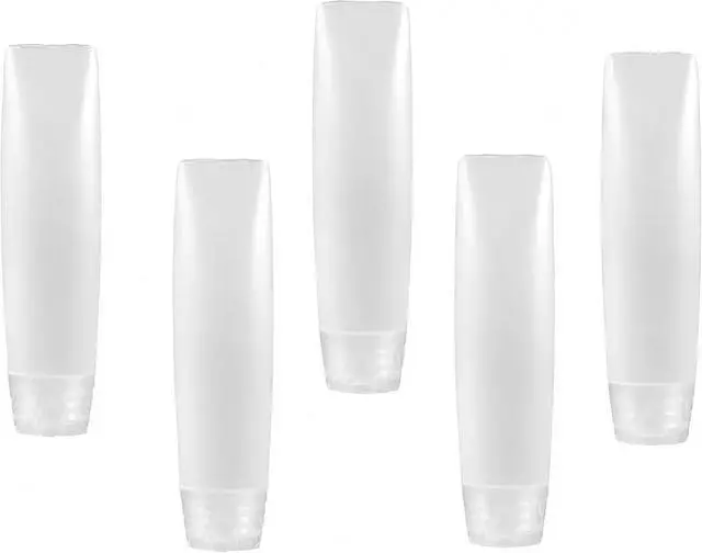 Alt view image 7 of 13 - 5 Pcs 1 oz Travel Bottles Empty Refillable Toothpaste Tubes Containers Small Mini Size Squeeze Dispensers, Refillable Cosmetic Pump Dispensers, Refillable Containers