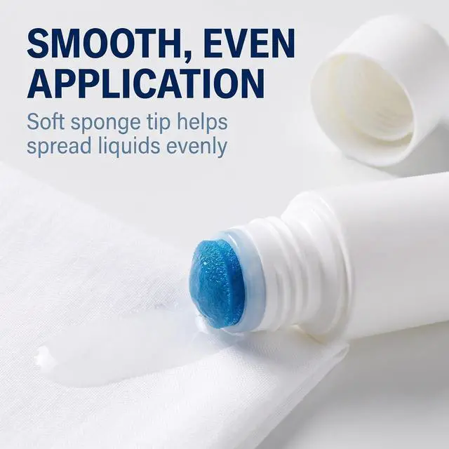 Alt view image 8 of 9 - 4Pcs White 50 ml Sponge Head Plastic Liquid Applicator Bottles with Sponge Refillable Deodorant Bottles for Cosmetic Essential Oil Pump Dispensers Refillable Containers, Pump Dispensers