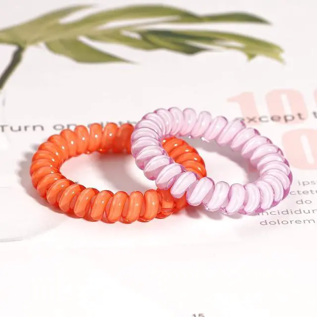 Alt view image 6 of 7 - 32Pcs Spiral Hair Ties, No Crease Coil Phone Cord Ties