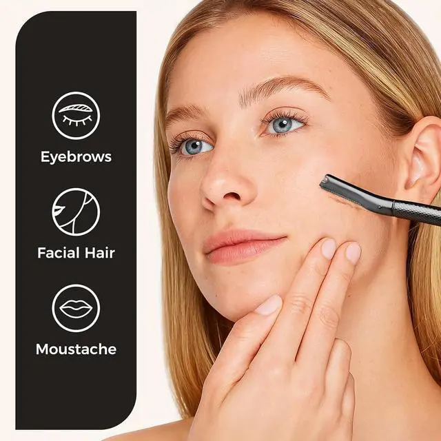 Alt view image 2 of 7 - ZOMCHI Eyebrow Razor for Women & Men, Precision Cover, Black