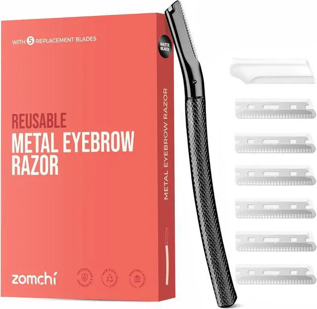 Main image of ZOMCHI Eyebrow Razor for Women & Men, Precision Cover, Black