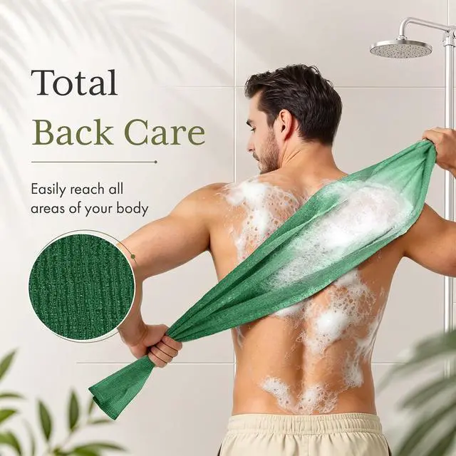Alt view image 3 of 7 - Bathway Exfoliating Washcloth Towel- Japanese Shower Back Scrubber, 3 Pack