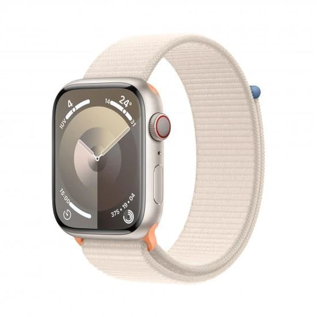 Main image of Apple Watch Series 9 45mm A2984 Starlight Aluminum Unlocked * Grade 3