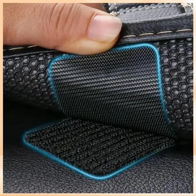 Alt view image 4 of 4 - 20 Pack Hook and Loop Tape Adhesive Double Sided Non Slip Couch Cushion Grip Patch Pads for Bench Cushion Chair Pads Seat Cushion Chair Mat Door Mat Kitchen Mat Bathroom Rugs Car Carpet Mats