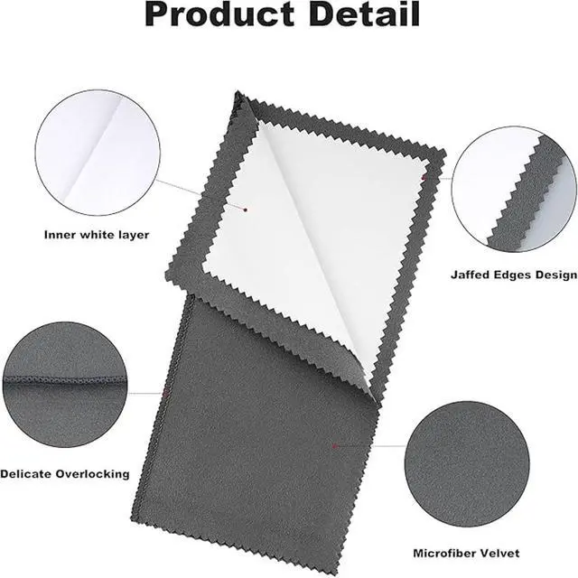 Alt view image 4 of 7 - Syyflibb Polishing Cleaning Cloth for Gold, Silver, and Platinum Jewelry, 1 Ultra-Soft Brushes Wave,Rings & Chains | Tarnish Removal(Blue)