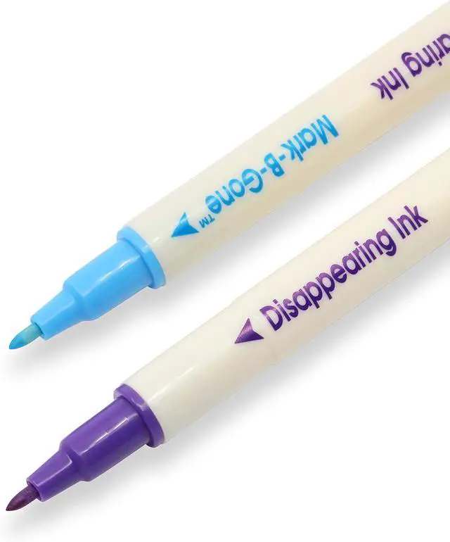 Alt view image 2 of 4 - Dritz Dual Purpose Disappearing Ink & Mark-B-Gone, Marking Pen, Blue and Purple, 8.75 x 2.88 x 0.5 | Disappearing Ink & Mark-B-Gone Fabric Marking Pen