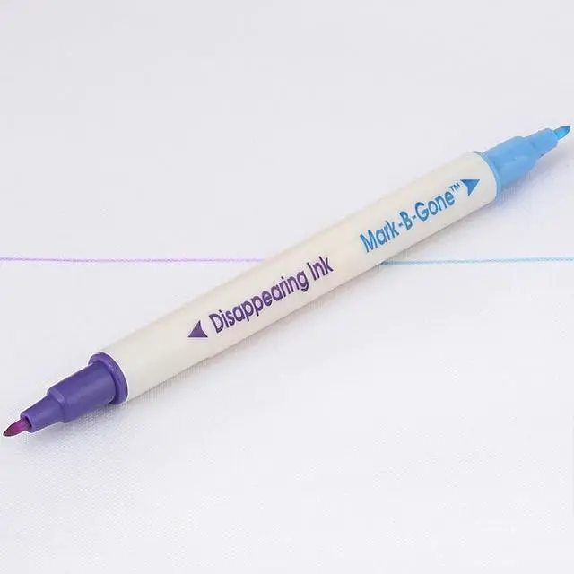 Alt view image 4 of 4 - Dritz Dual Purpose Disappearing Ink & Mark-B-Gone, Marking Pen, Blue and Purple, 8.75 x 2.88 x 0.5 | Disappearing Ink & Mark-B-Gone Fabric Marking Pen