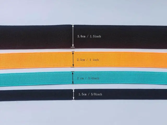 Alt view image 6 of 7 - Elastic Bands 1.5 Inch Heavy Stretch Elastic Strap 4 Yards Black white for Sewing Pants Waistband Crafts(Mixed Color 3, 133832)
