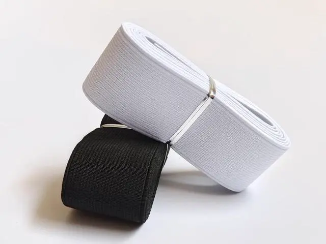 Alt view image 3 of 7 - Elastic Bands 1.5 Inch Heavy Stretch Elastic Strap 4 Yards Black white for Sewing Pants Waistband Crafts(Mixed Color 3, 133832)