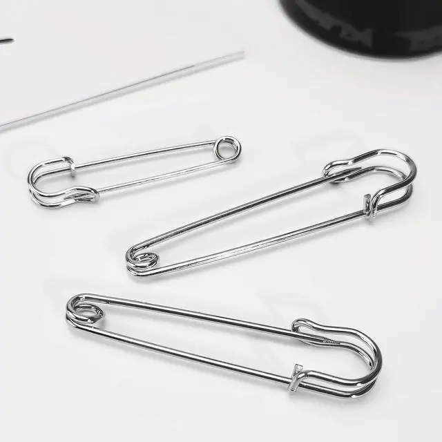 Alt view image 4 of 7 - WISYOK 48Pcs Large Safety Pins, Assorted Sizes, Heavy Duty | Stainless Steel, Strong & Bulk, Ideal for Clothes, Blankets, Crafts, Kilts, Sewing, DIY