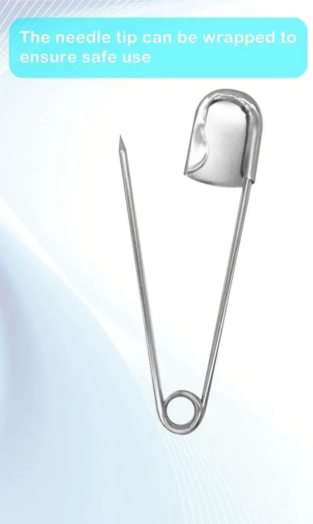 Alt view image 4 of 7 - 5 Inch Large Safety Pins,5 Pcs Extra Large Safety Pins Heavy Duty Stainless Steel Strong Jumbo Safety Pin for Blankets,Laundry,Crafts Decorations,Key Rings,Outdoor(Silvery)