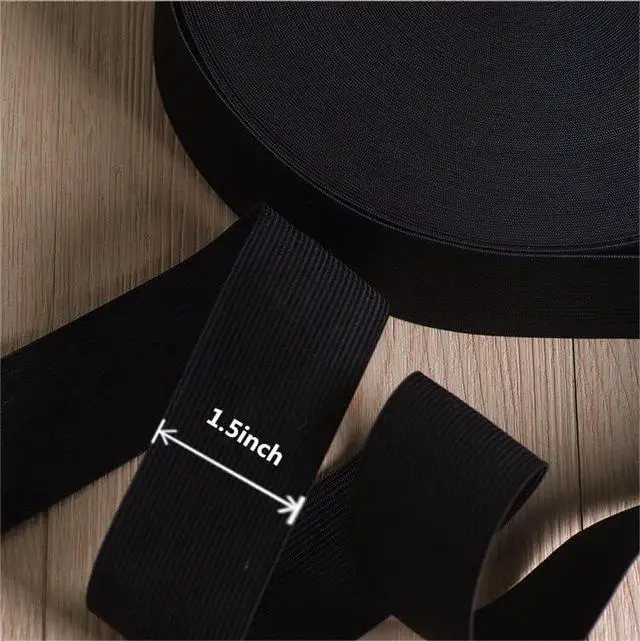 Alt view image 5 of 7 - Elastic Band for Sewing, 1.5 Inch Elastic for Sewing Elastic Straps Wig Band Edge Band Knit Spool Sewing Band for Waistbands Pants Clothes & Lace Front Wigs((10 Yard Black, 10 Yard White)