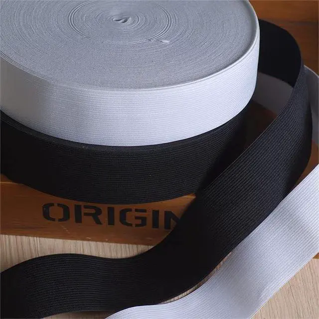 Alt view image 6 of 7 - Elastic Band for Sewing, 1.5 Inch Elastic for Sewing Elastic Straps Wig Band Edge Band Knit Spool Sewing Band for Waistbands Pants Clothes & Lace Front Wigs((10 Yard Black, 10 Yard White)