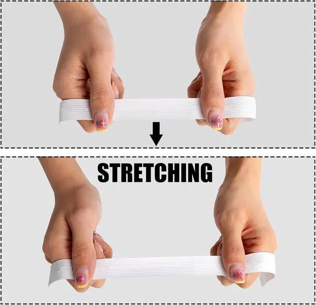 Alt view image 6 of 7 - Airisoer Elastic Bands for Sewing 3/4 Inch x 12 Yards, White | Stretchable Knit Elastic Spool, Durable & Strong, for Waistbands, Pants, Clothes, DIY Crafts & Sewing, and Everyday Fixes
