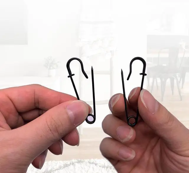 Alt view image 3 of 5 - Safety Pins (Upgraded), 2" Large Safety Pin 50 PCS for Clothes Leather Canvas Blankets Crafts Skirts Kilts, Large Safety Pin Heavy Duty Safety Pins (Black)