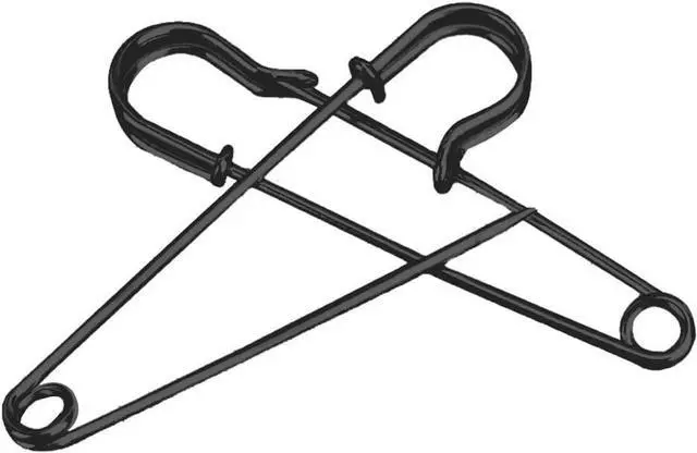 Alt view image 4 of 5 - Safety Pins Brooches 2 inch/50mm Heavy Duty Blanket Pins for Blankets, Crafts, Kilts, Skirts, Sweaters, Shawls - 30 Pack (2 Inch/50mm, Black)