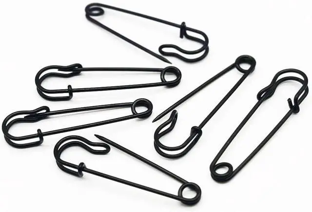 Alt view image 5 of 5 - Safety Pins Brooches 2 inch/50mm Heavy Duty Blanket Pins for Blankets, Crafts, Kilts, Skirts, Sweaters, Shawls - 30 Pack (2 Inch/50mm, Black)