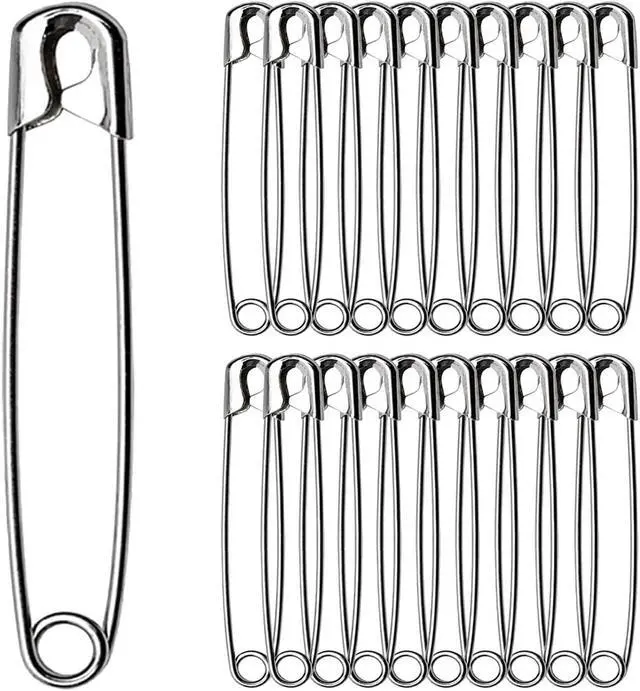 Main image of 50 Pcs Large Safety Pins, 1.8" Heavy Duty Safety Pins for Clothes, Blanket, Crafts - Strong & Secure Locking
