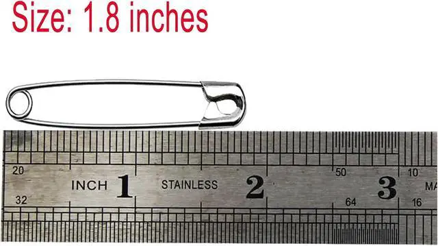 Alt view image 2 of 7 - 50 Pcs Large Safety Pins, 1.8" Heavy Duty Safety Pins for Clothes, Blanket, Crafts - Strong & Secure Locking