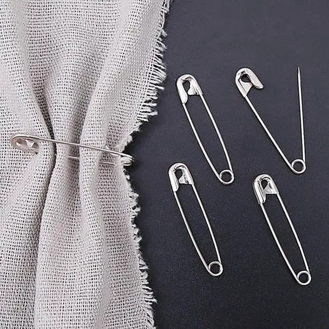 Alt view image 3 of 7 - 50 Pcs Large Safety Pins, 1.8" Heavy Duty Safety Pins for Clothes, Blanket, Crafts - Strong & Secure Locking