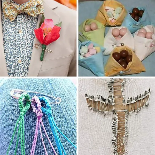Alt view image 7 of 7 - 50 Pcs Large Safety Pins, 1.8" Heavy Duty Safety Pins for Clothes, Blanket, Crafts - Strong & Secure Locking