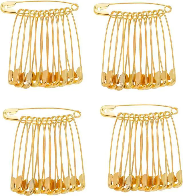 Alt view image 3 of 7 - 80 PCS Large Safety Pins, Gold Safety Pins Bulk for Sewing and Clothes(56mm)
