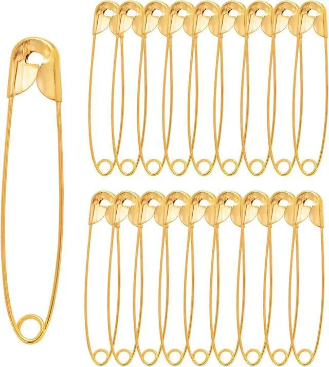 Alt view image 4 of 7 - 80 PCS Large Safety Pins, Gold Safety Pins Bulk for Sewing and Clothes(56mm)