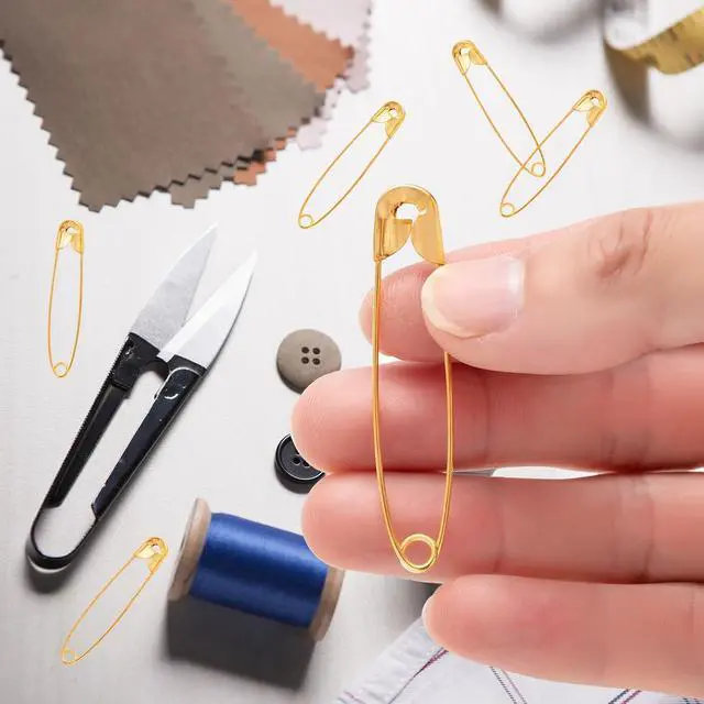Alt view image 5 of 7 - 80 PCS Large Safety Pins, Gold Safety Pins Bulk for Sewing and Clothes(56mm)