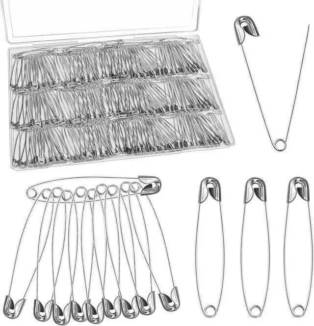 Main image of 400 PCS 2.1 Inch Large Safety Pins, Safety Pin for Clothes, Safety Pins Heavy Duty for Sewing, Clothing and DIY Crafts