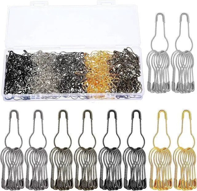 Alt view image 2 of 7 - 500 Pieces Bulb Pins for Crafts Gourd Quilting Calabash Safety Pins Clothing Tag Pin for Hand Sewing DIY Crafts Home Accessories(Silver, Black, Gold, Silver Black, Bronze)