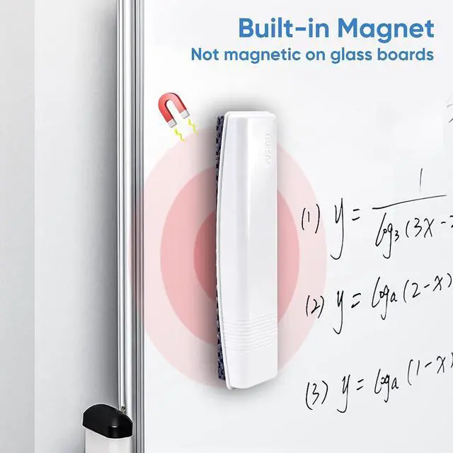 Alt view image 3 of 7 - VUSIGN Dry Erase Eraser, Large Magnetic White Board Eraser, 2 Pack | Dry Erase Eraser with Premium Textured Microfiber & EVA Pad for White Board, Office, School Supplies