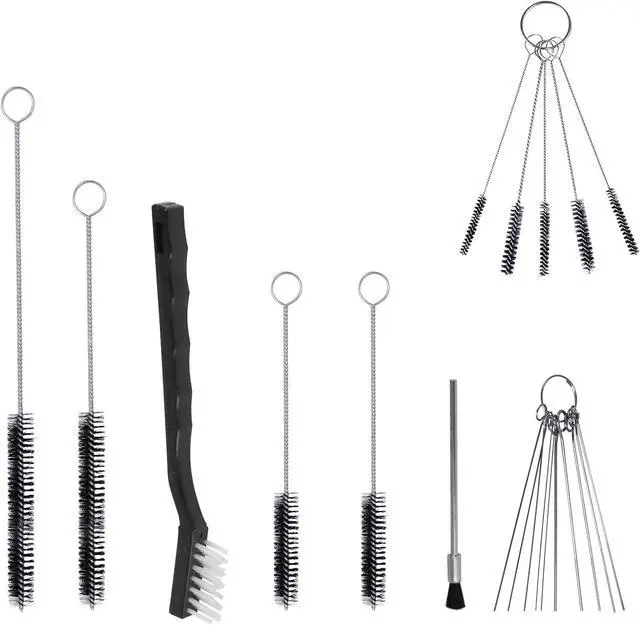 Main image of 17pcs Multi-Purpose Spray Gun Cleaning Kit,Nylon Brushes Paint Gun Cleaning Kit Mini Brushes & Needles for Clean Airbrush Nozzles Spray Guns Tattoo Equipment (17)