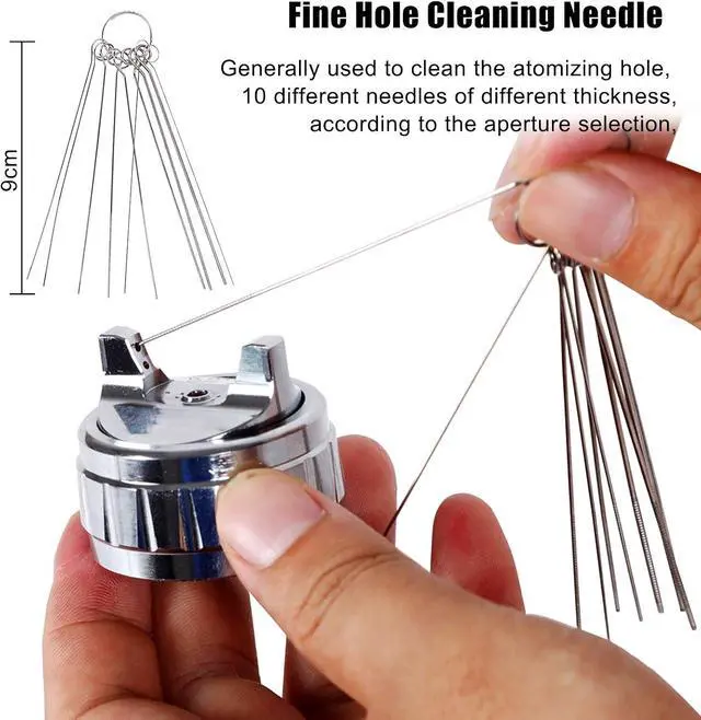 Alt view image 3 of 7 - 17pcs Multi-Purpose Spray Gun Cleaning Kit,Nylon Brushes Paint Gun Cleaning Kit Mini Brushes & Needles for Clean Airbrush Nozzles Spray Guns Tattoo Equipment (17)