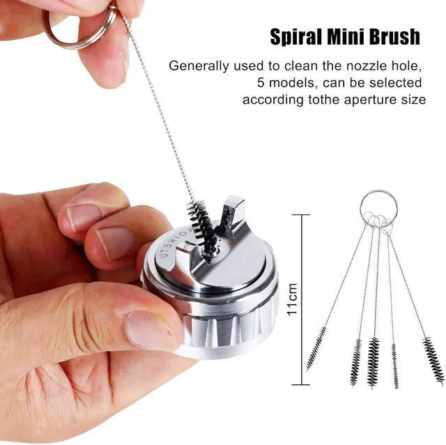Alt view image 6 of 7 - 17pcs Multi-Purpose Spray Gun Cleaning Kit,Nylon Brushes Paint Gun Cleaning Kit Mini Brushes & Needles for Clean Airbrush Nozzles Spray Guns Tattoo Equipment (17)