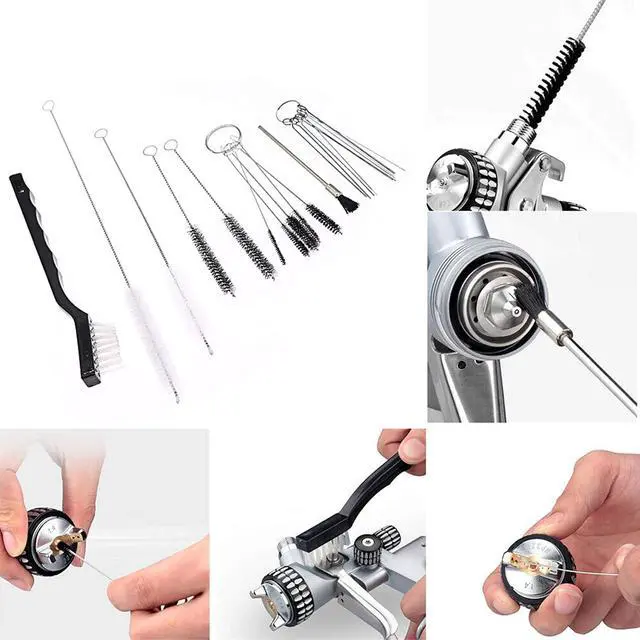 Alt view image 7 of 7 - 17pcs Multi-Purpose Spray Gun Cleaning Kit,Nylon Brushes Paint Gun Cleaning Kit Mini Brushes & Needles for Clean Airbrush Nozzles Spray Guns Tattoo Equipment (17)
