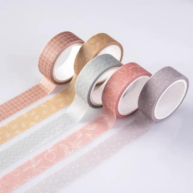 Main image of DIVERSEBEE Pastel Washi Tape Set, 5 Rolls Decorative Scrapbook Tape, Cute Craft Tape, Scrapbooking Bullet Journal Supplies, Bible Journaling, Planner Accessories, Gift Wrap Tape (Forest)