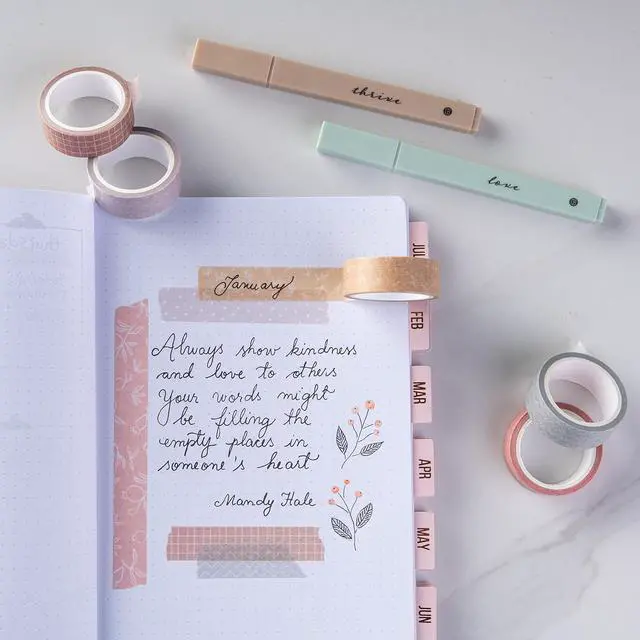 Alt view image 3 of 7 - DIVERSEBEE Pastel Washi Tape Set, 5 Rolls Decorative Scrapbook Tape, Cute Craft Tape, Scrapbooking Bullet Journal Supplies, Bible Journaling, Planner Accessories, Gift Wrap Tape (Forest)