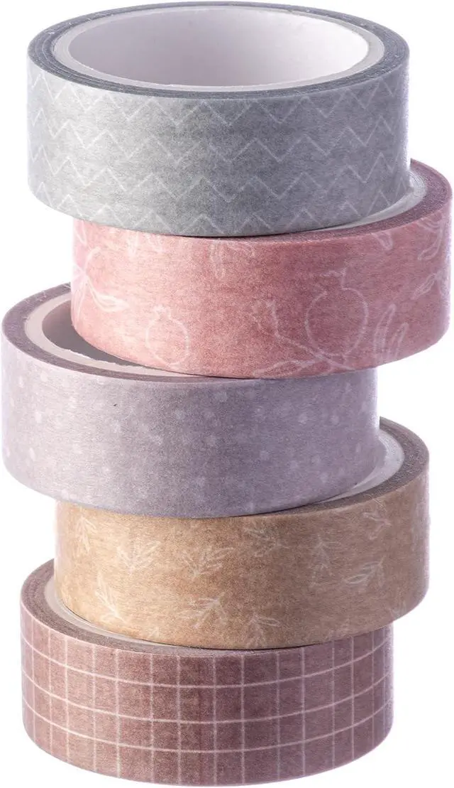 Alt view image 7 of 7 - DIVERSEBEE Pastel Washi Tape Set, 5 Rolls Decorative Scrapbook Tape, Cute Craft Tape, Scrapbooking Bullet Journal Supplies, Bible Journaling, Planner Accessories, Gift Wrap Tape (Forest)