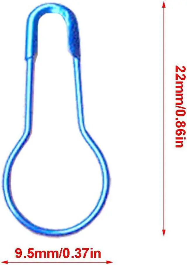 Alt view image 2 of 5 - 500 pcs Safety Pin Clothing Tag Pins Bulb Pin Metal Gourd Pin Calabash Pin for Hand Sewing DIY Crafts Home Accessories (Blue)