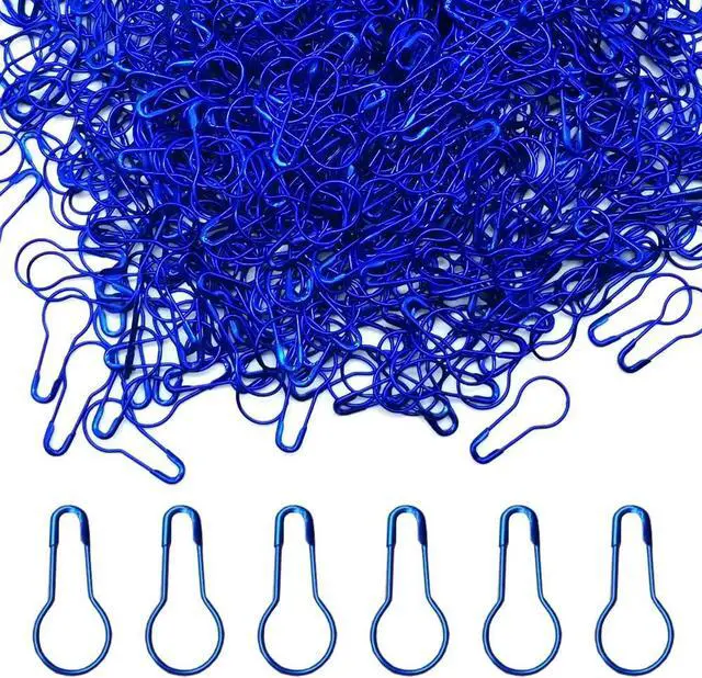 Main image of 500 pcs Safety Pin Clothing Tag Pins Bulb Pin Metal Gourd Pin Calabash Pin for Hand Sewing DIY Crafts Home Accessories (Blue)