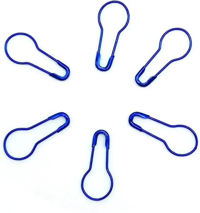 Alt view image 3 of 5 - 500 pcs Safety Pin Clothing Tag Pins Bulb Pin Metal Gourd Pin Calabash Pin for Hand Sewing DIY Crafts Home Accessories (Blue)