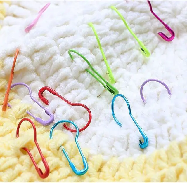 Alt view image 5 of 5 - 500 pcs Safety Pin Clothing Tag Pins Bulb Pin Metal Gourd Pin Calabash Pin for Hand Sewing DIY Crafts Home Accessories (Blue)