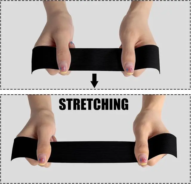 Alt view image 6 of 7 - Airisoer Elastic Bands for Sewing 1.5 Inch x 12 Yards, Black | Stretchable Knit Elastic Spool, Durable & Strong, for Waistbands, Pants, Clothes, DIY Crafts & Sewing, and Everyday Fixes